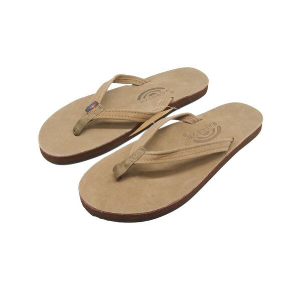 Rainbow Shoes - Rainbow Women's Dark Brown Single Layer Narrow Leather Strap New